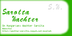 sarolta wachter business card